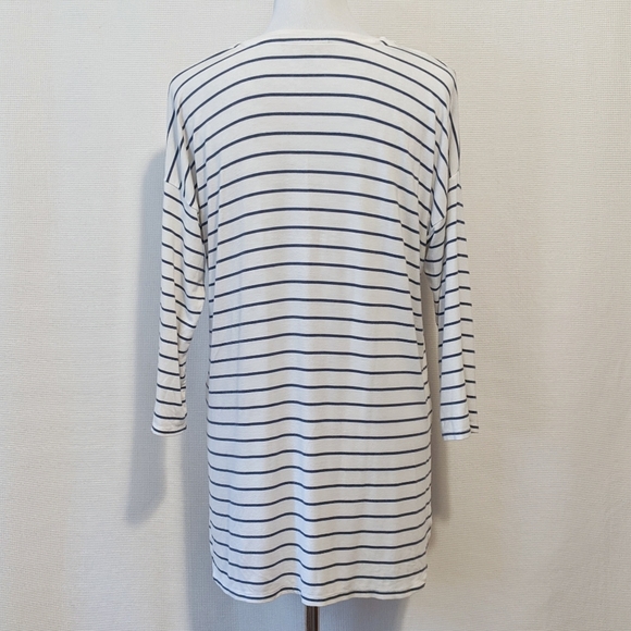 41 Hawthorn Megnan Striped Dolman Hi-Lo Tee | M - Picture 4 of 6